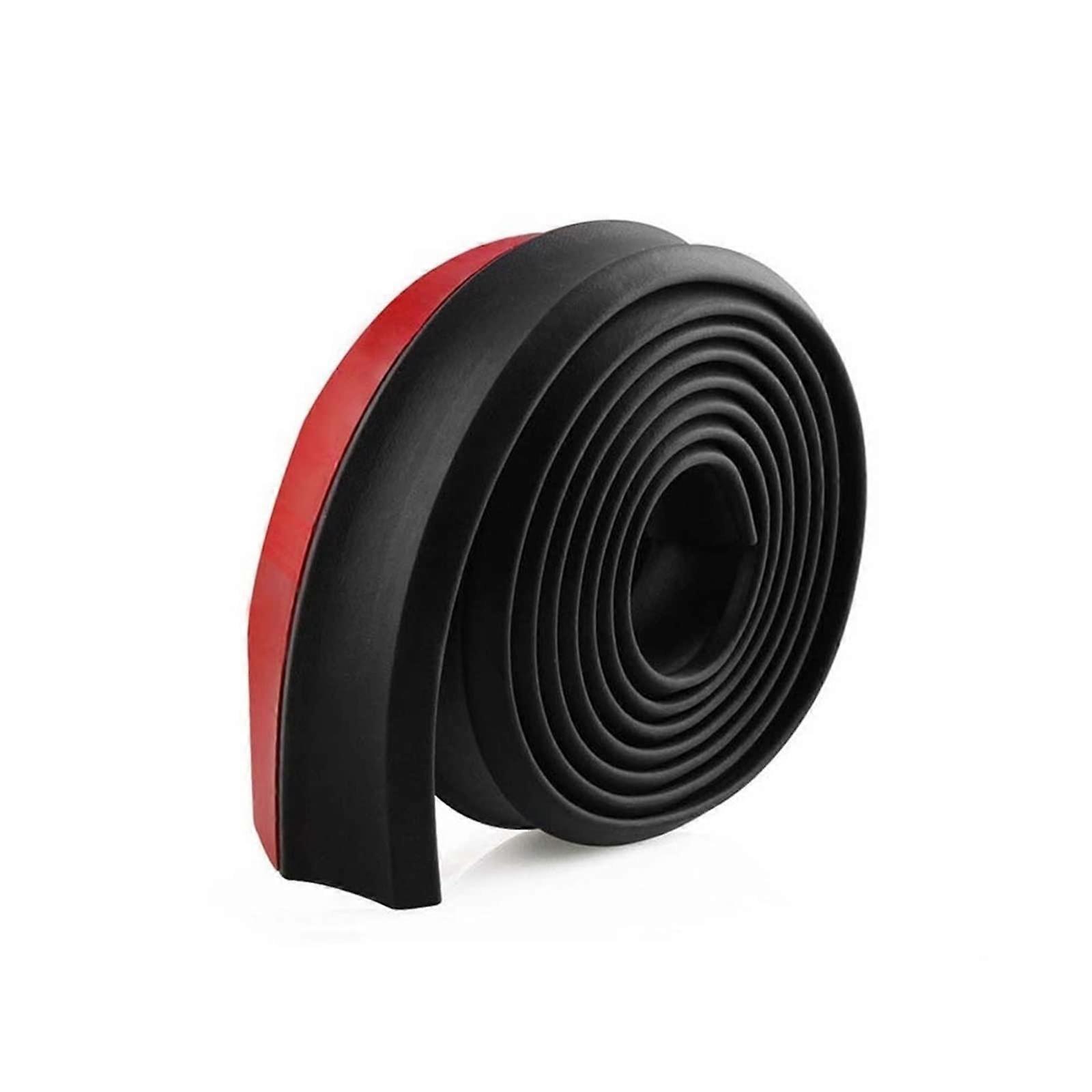 Car Mudguard Front Bumper Lip Splitter Spoiler Rubber Skirt Protector Trim 2.5M Compatible with Most Vehicles