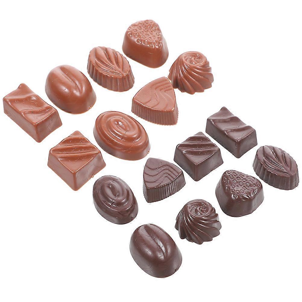 16pcs Decorative Fake Chocolate Models Realistic Simulated Props for Home Decor Photography Display Safe Design