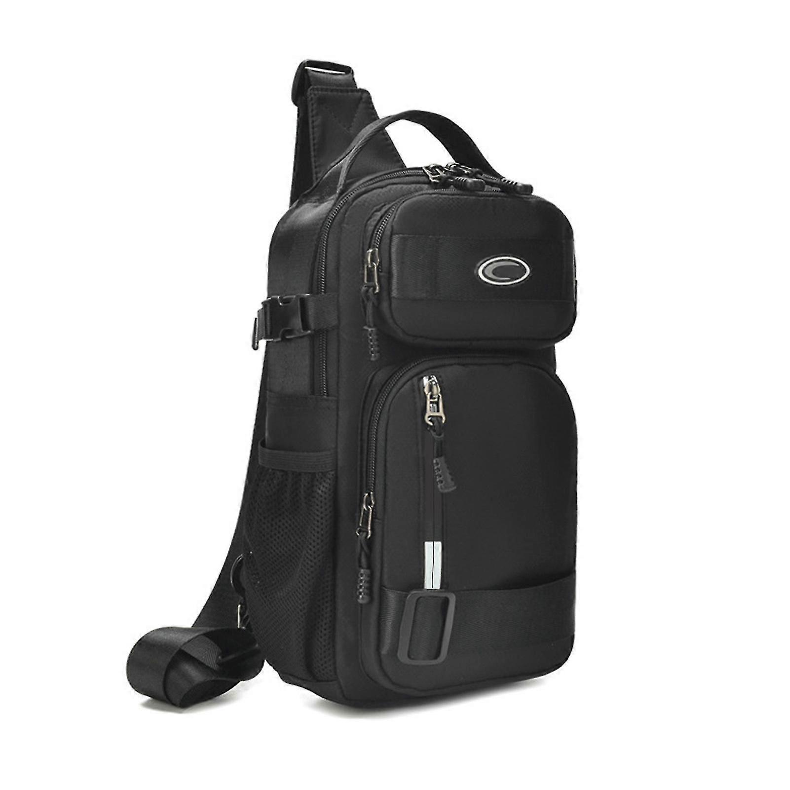 Men's Multi-Pocket Portable Zip Shoulder Bag for Picnic Outdoors