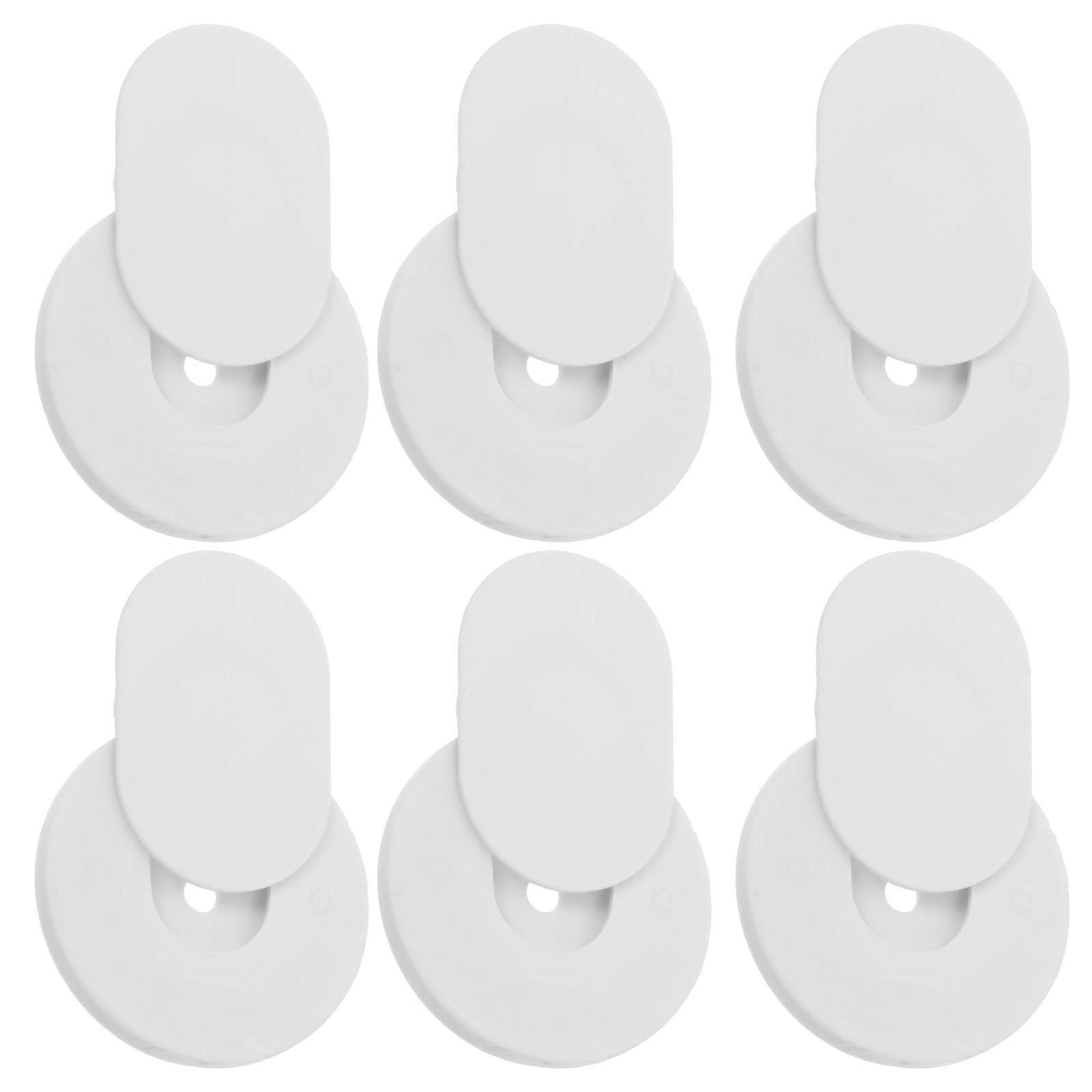 Wall Mount Plug Holder Power Strips Bathroom White Plastic Adhesive 8Pcs