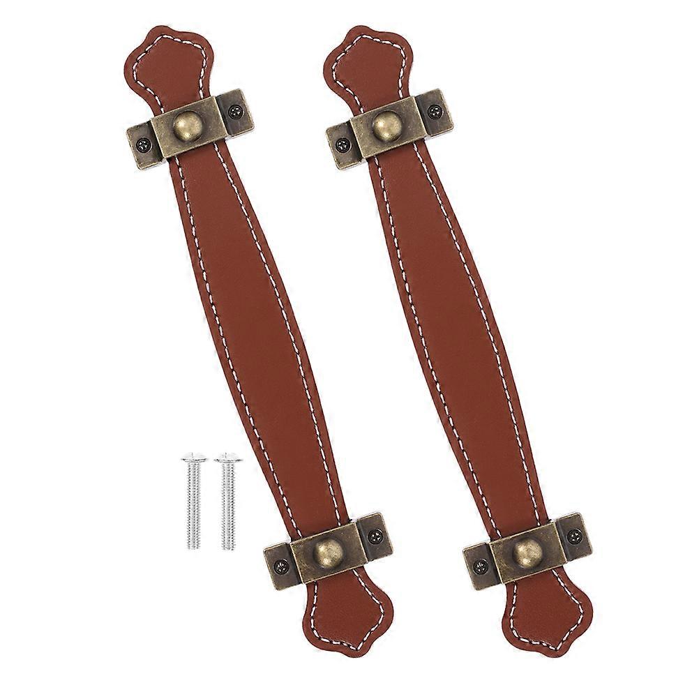 Elegant Drawer Handles 2Pcs For Home Decoration Travel Accessories Featuring Light Brown Color Grip Enhancement