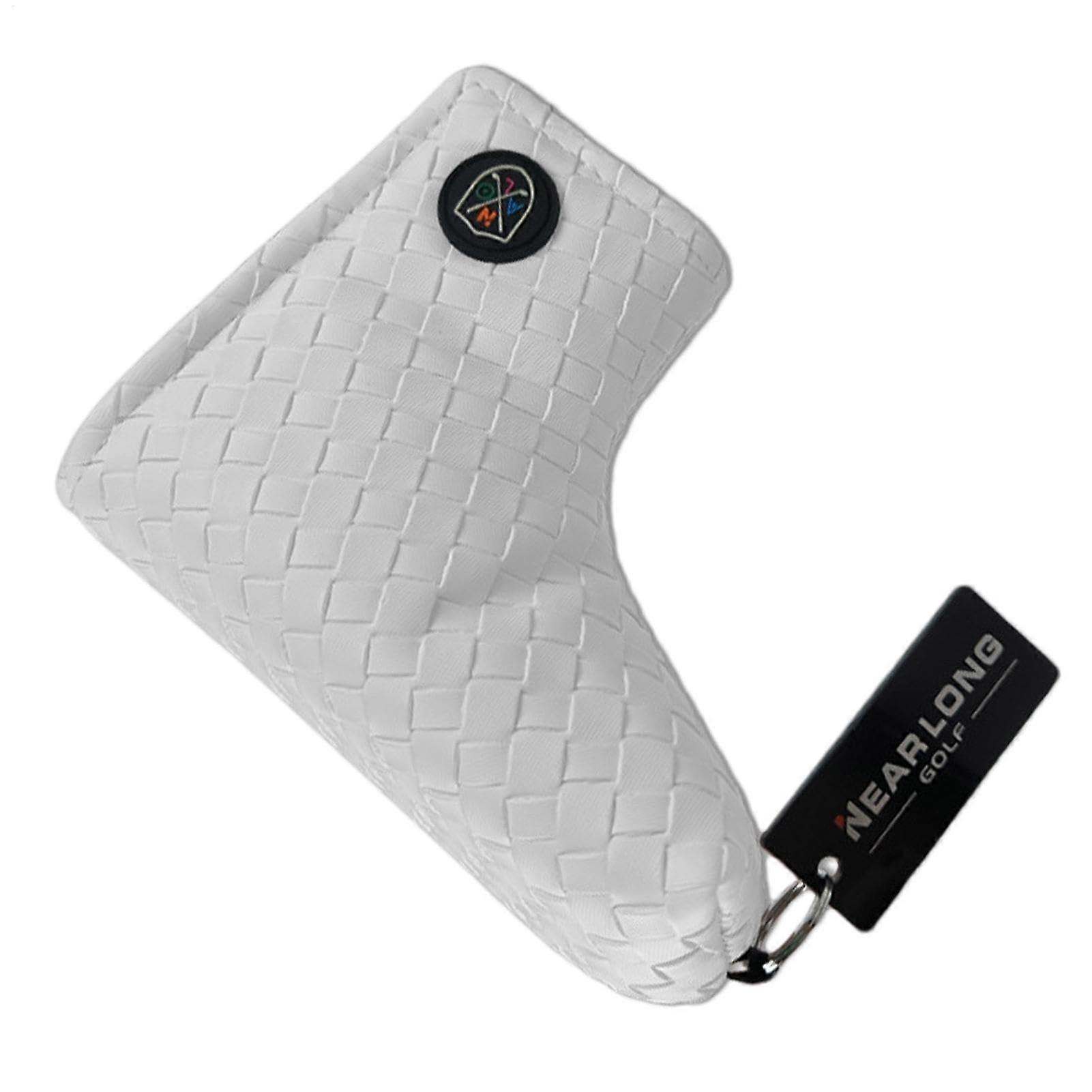 Golf Driver Cover Magnetic Putters, Headcovers Mallet, Magnetic Putter Racket Cover, Secure Magnetic Closure, Putter Cover White