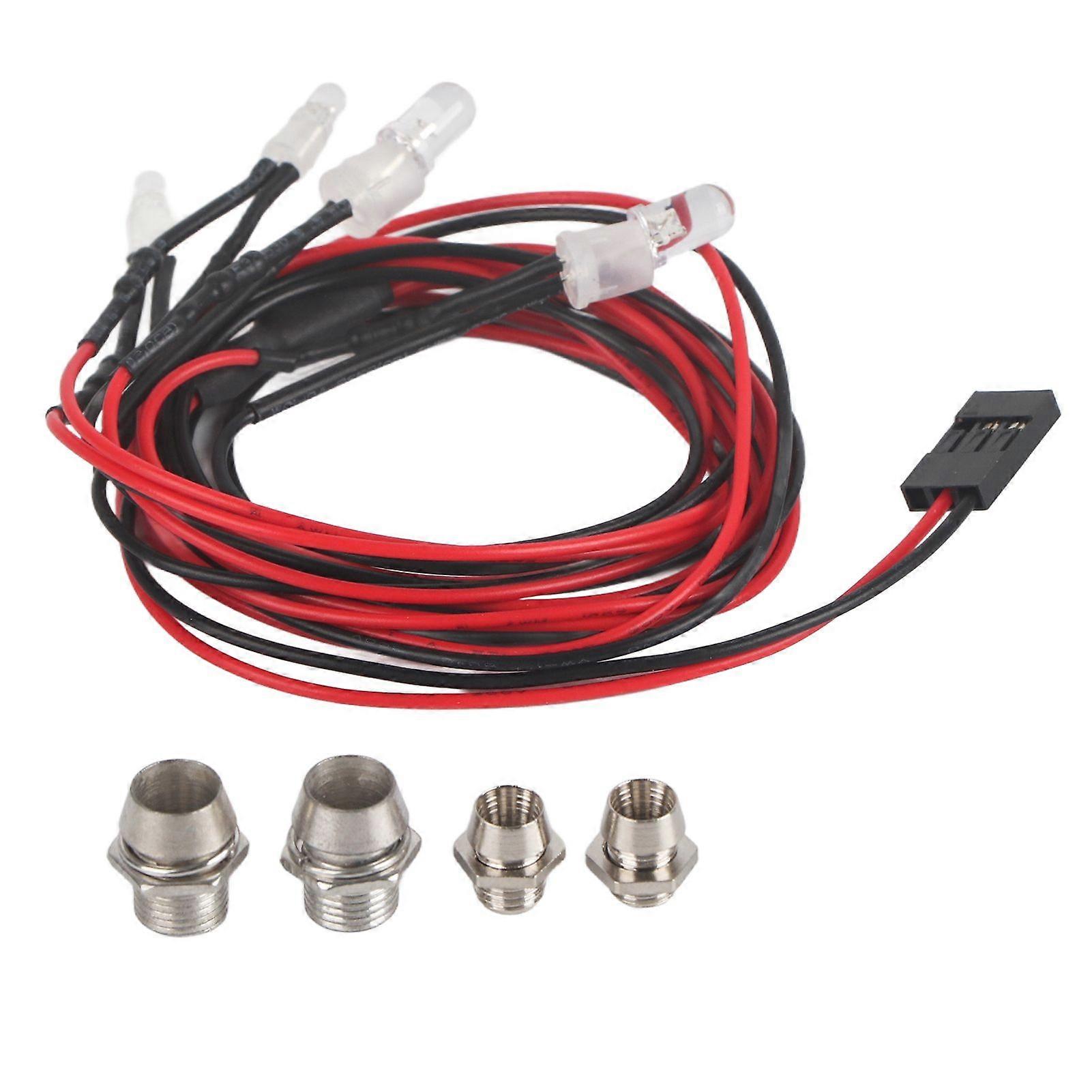 4PCS Headlights RC Accessory LED Lights for Model Drift Car