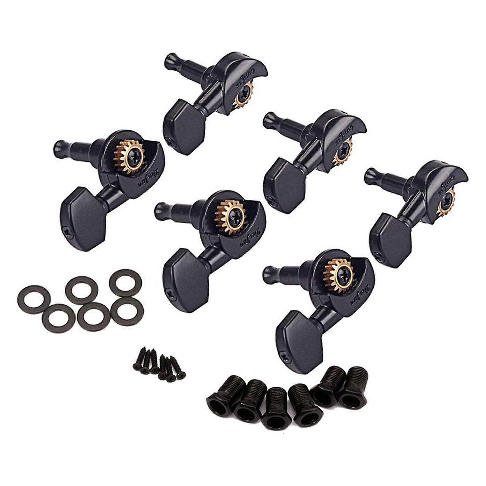 6Pcs Guitar Tuning Key Tuners Replacement Copper Alloy Guitar Tuning Pegs Key Machine Head Knobs Easy to Install Multicolor