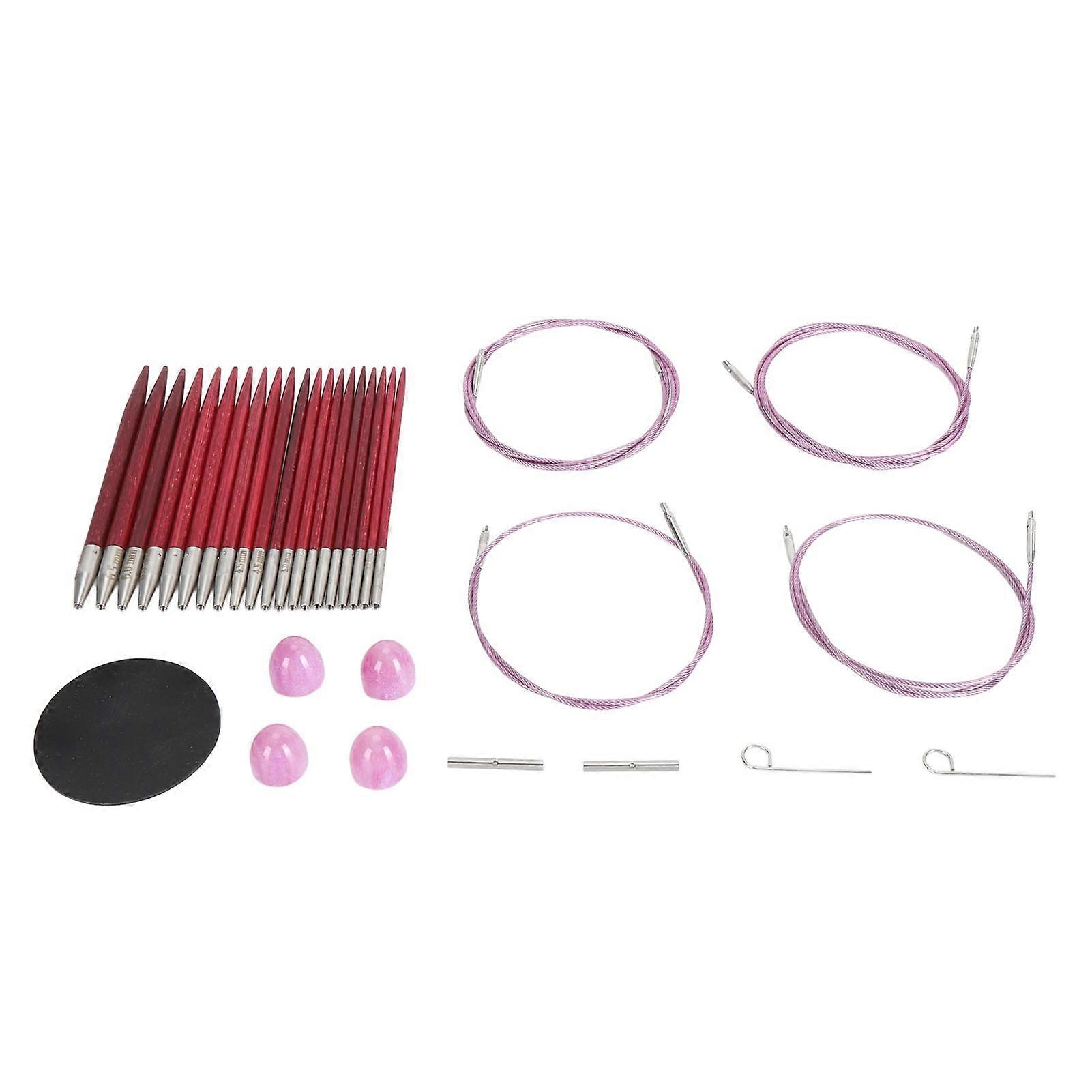 Circular Knitting Needles Set 10 Sizes 3mm-6.5mm with 4 Cables