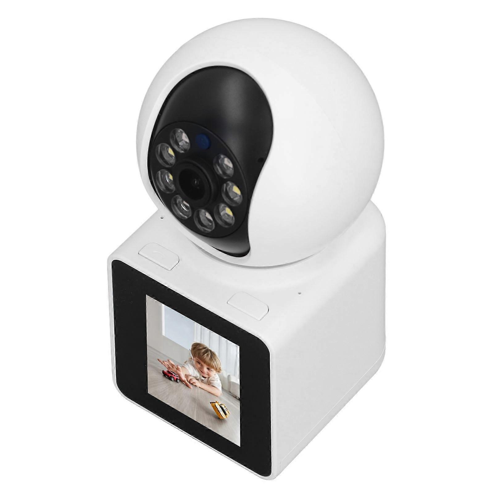 Wireless Video Call Security Camera 2.4" LCD, 3MP Dual Screen, 128GB Support