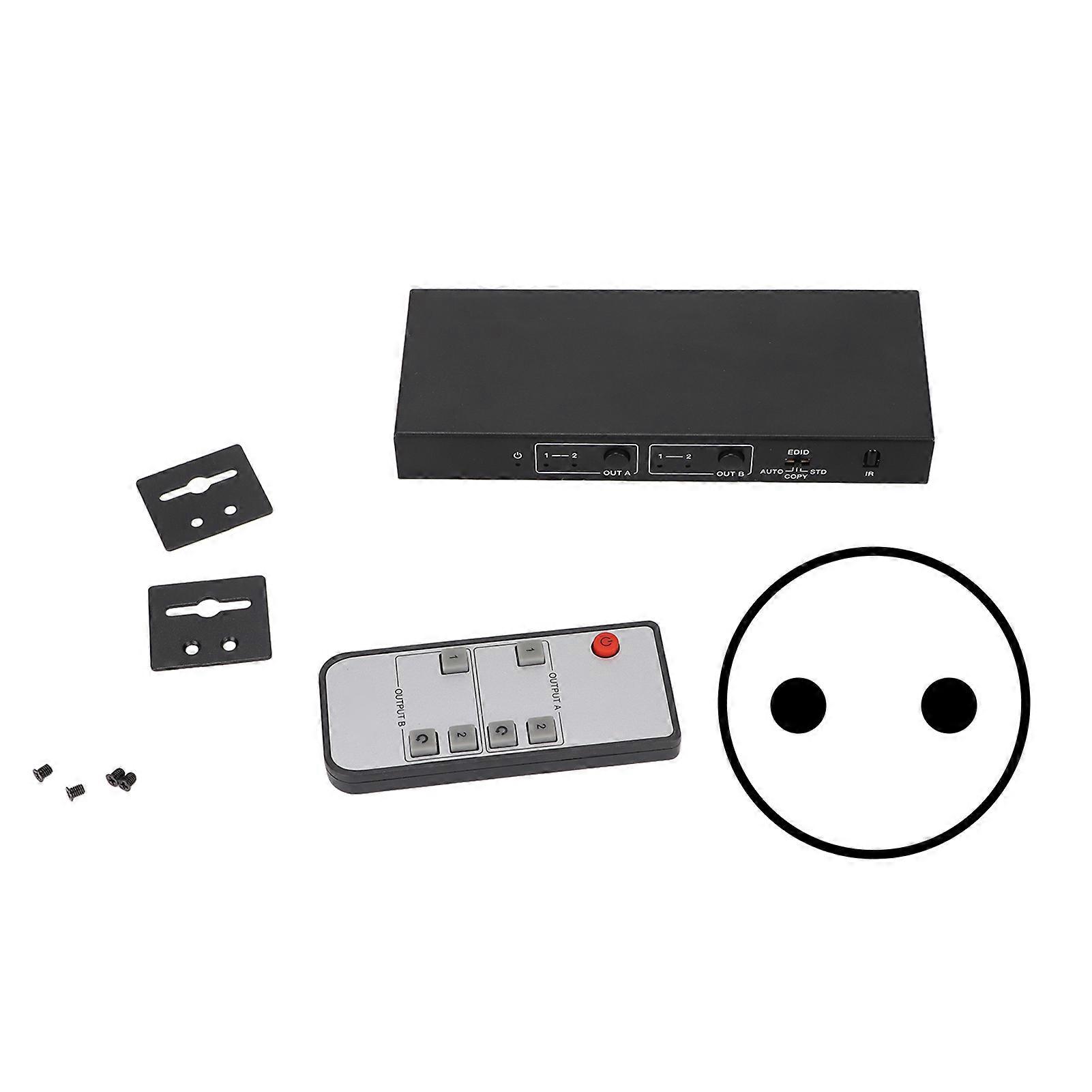 4K Sound Extractor 18Gbps HD Multimedia Interface Splitter with Flexible Control & EU Plug