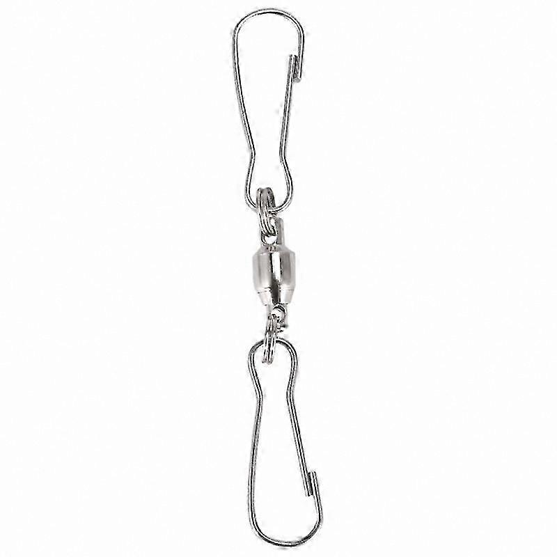 8-Pack Swivel Hooks with Double Clips for Outdoor Spinners and Windsocks