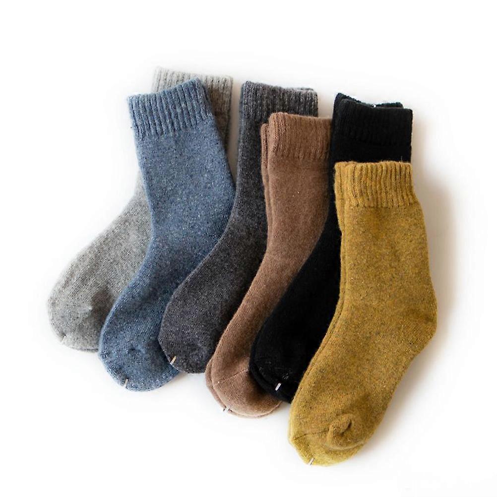 Thick Thermal Socks for Men Soft Woolen Material Warm Comfortable Perfect for Sleep or Daily Wear Dark Grey
