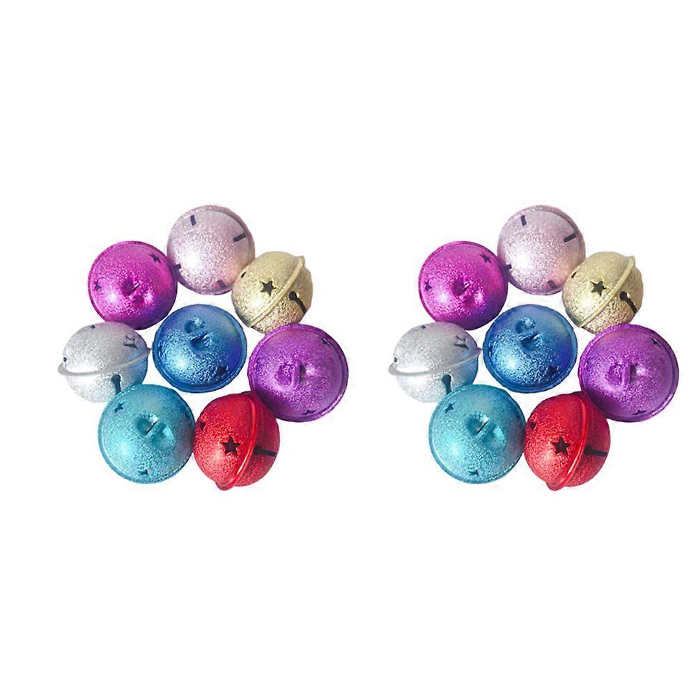 Assorted Color Star Bells for Hanging Use with Hollow Out Design Made of Iron 20 Pieces