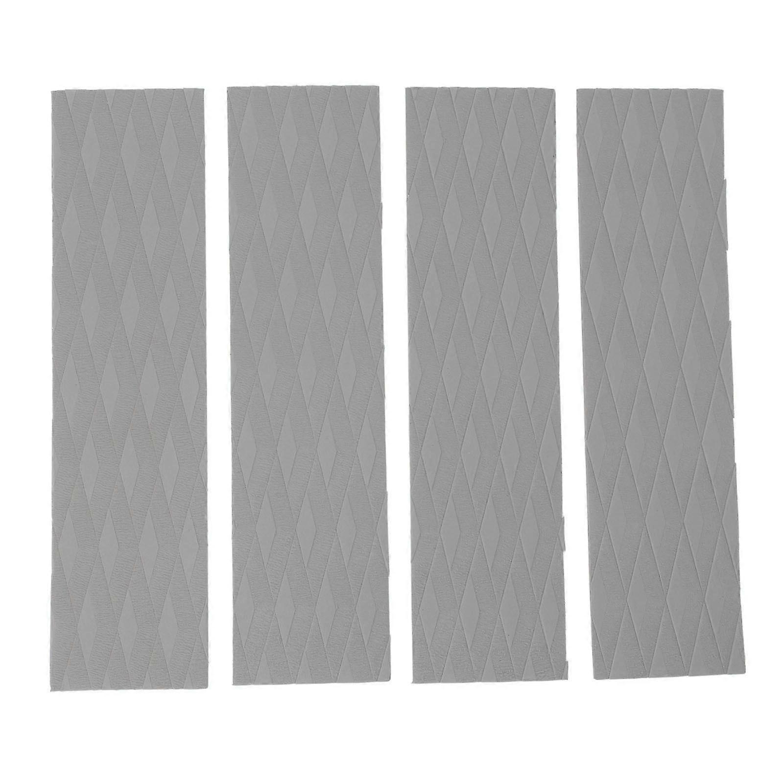 4Pcs Surfboard Traction Pads Surfing Front Traction Anti Slip Pad for Skimboards Kayak Grey