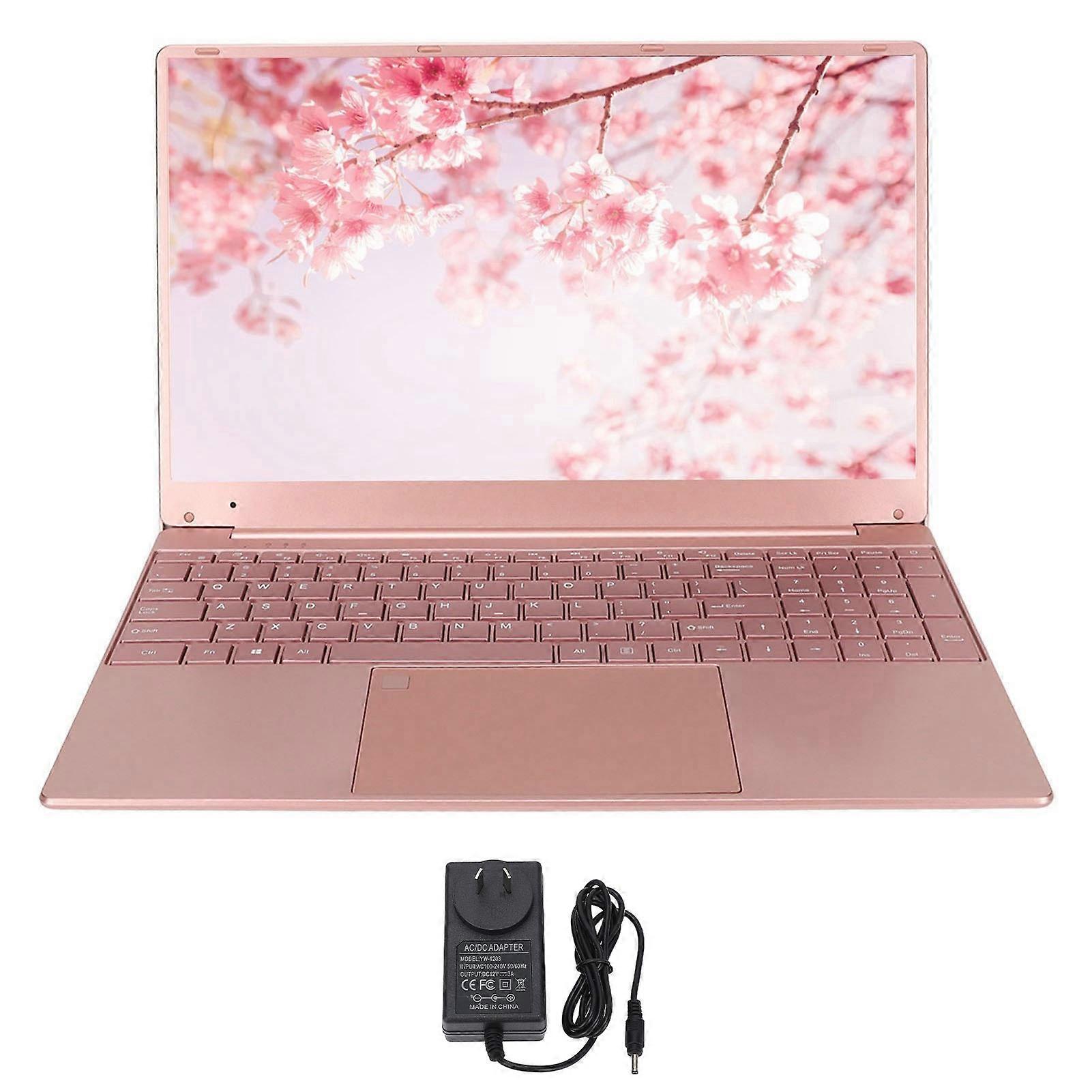 15.6in Pink Laptop for Windows 11 Intel N5095 CPU 16GB RAM Backlit Keyboard Portable