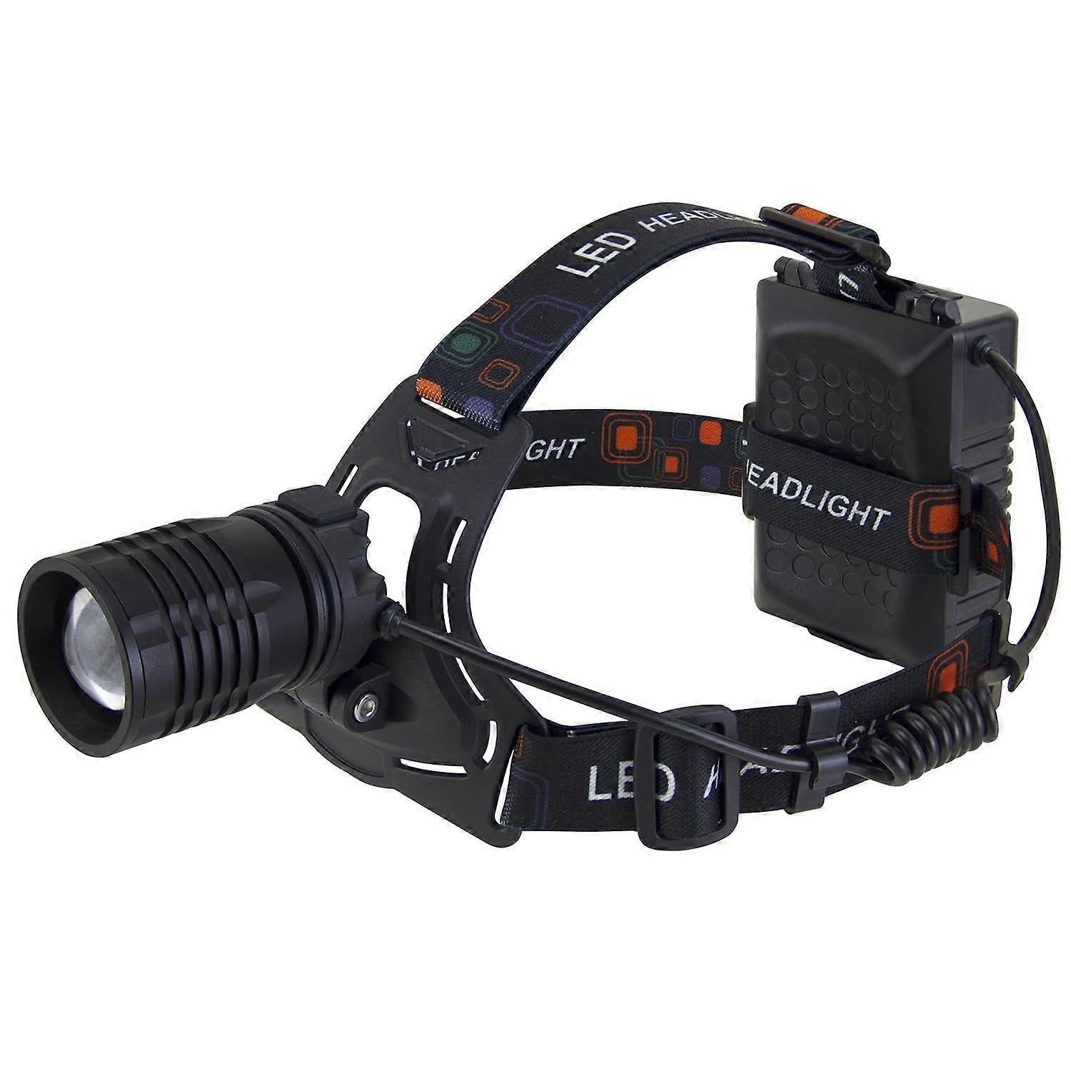 LED Rechargeable Headlamp, 1500+ Lumen Super Bright with 4 Modes, IPX6 Waterproof Zoomable, 90 Adjustable Headlight with Projection Reminder for Outdo