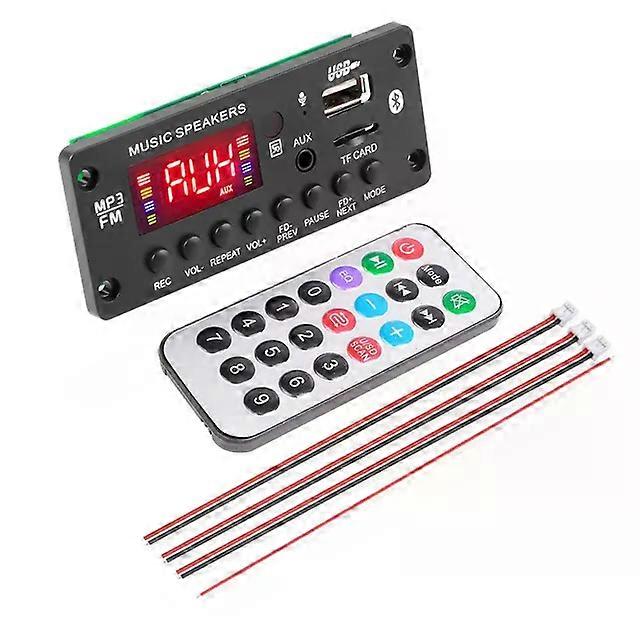 2*25W 50W Amplifier 7V-15V MP3 Player Decoder Board Bluetooth-compatible 5.0 Car FM Radio Module TF USB AUX WMA Player Decoder