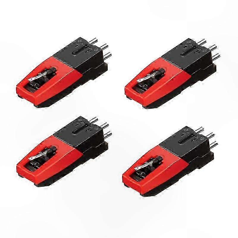 4-Pack Replacement Stylus Needles for Turntables Compatible with LP Record Players