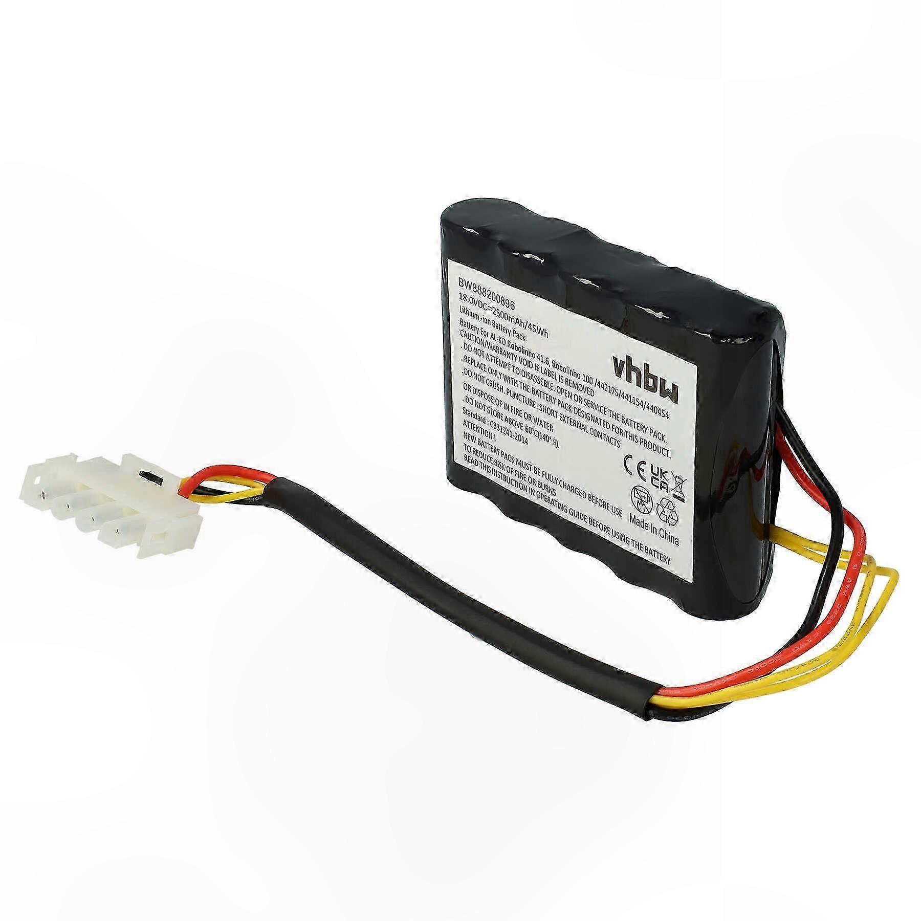 Lithium-Ion Battery Compatible with Robolinho Lawn Mowers (2500mAh, 18V)