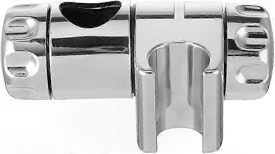 Adjustable Chrome Shower Head Holder for 25mm Riser Rail, Durable Bathroom Accessory for Handheld Bracket Mounting