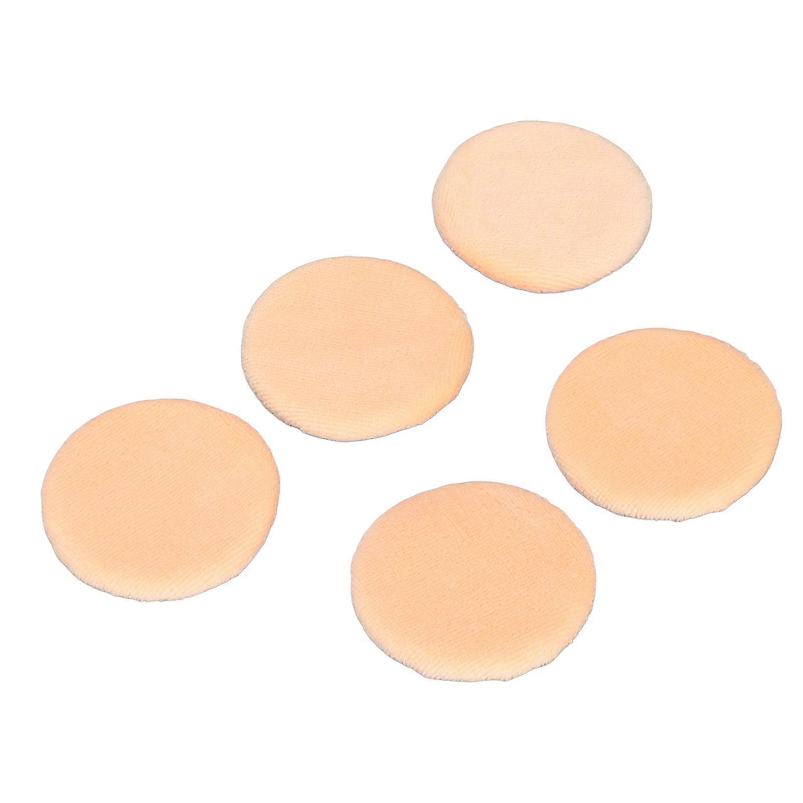 5Pcs Soft Cotton Powder Puff Washable Face Makeup Tool Orange