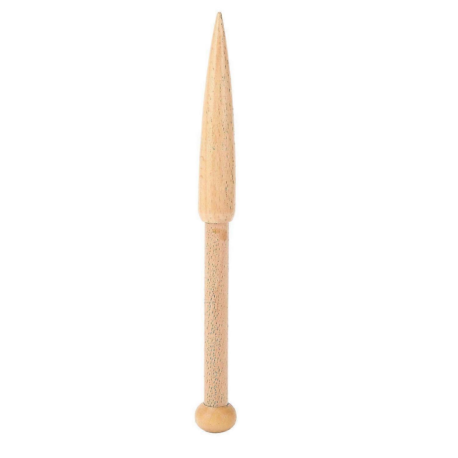 2025 Latest Model Wood Bobbin Stick Single Head Wooden Knitting Needles Beech