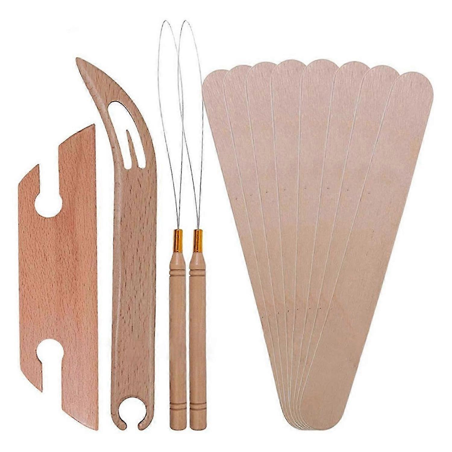 Inkle Weaving Shuttles Set Multifunctional Weaving Tool Practical Needle Threader for Weaving Enthusiasts Craft Lovers