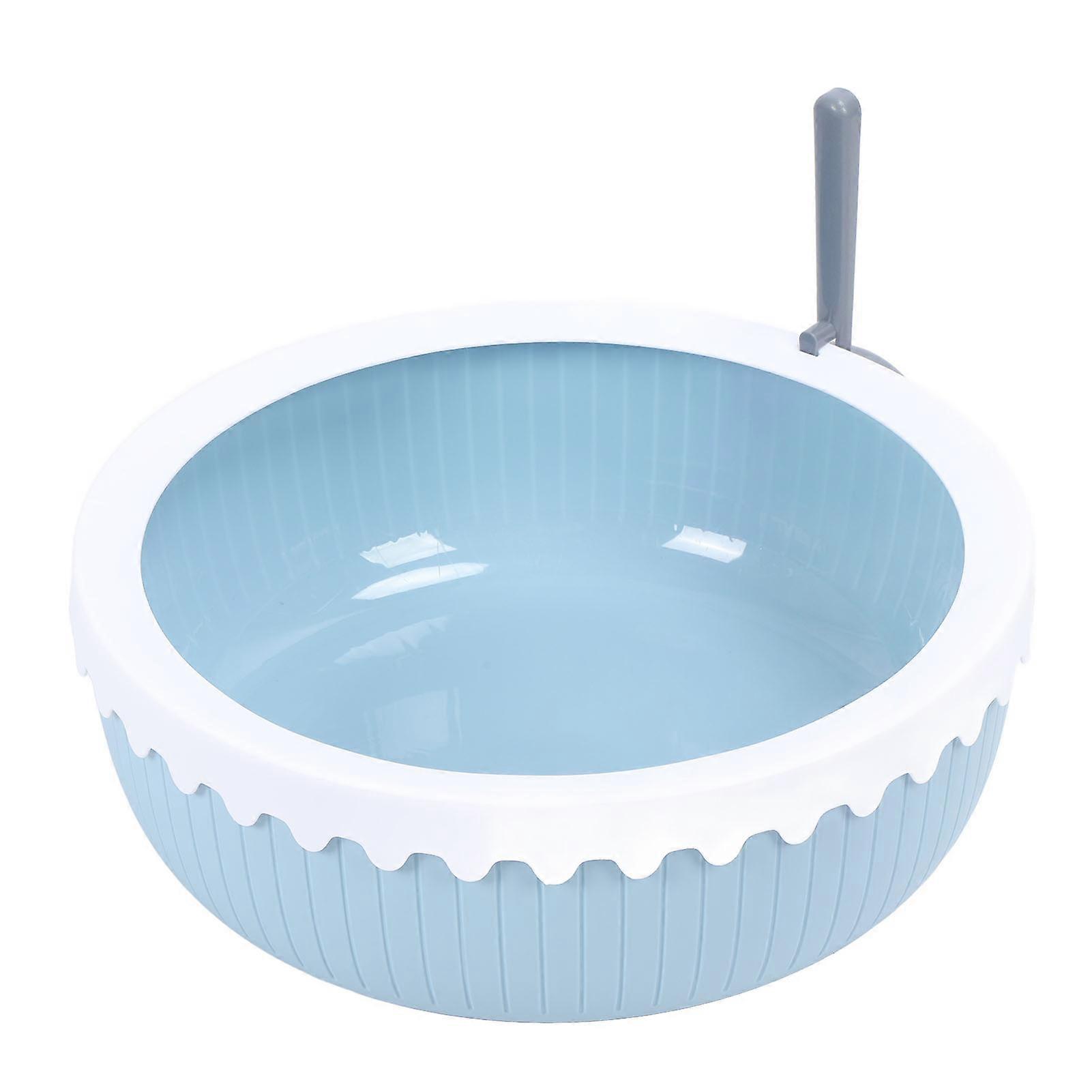 Half Enclosed Cat Litter Box Leakproof Easy Clean PP Rubber