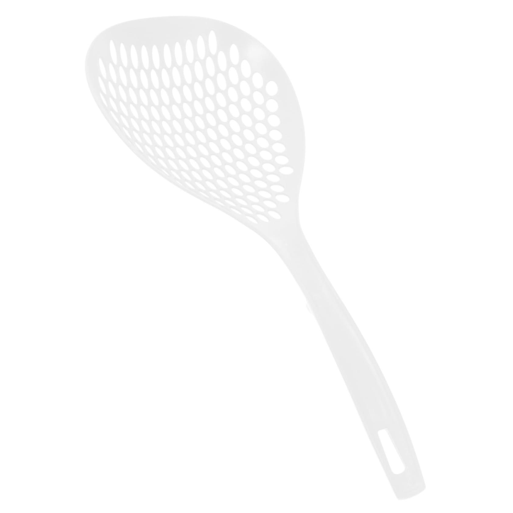 Drain Filter Spoon Long Handle For Pasta And Vegetables, Spaghetti Spoon Plastic Skimmer Colander Kitchen Tool
