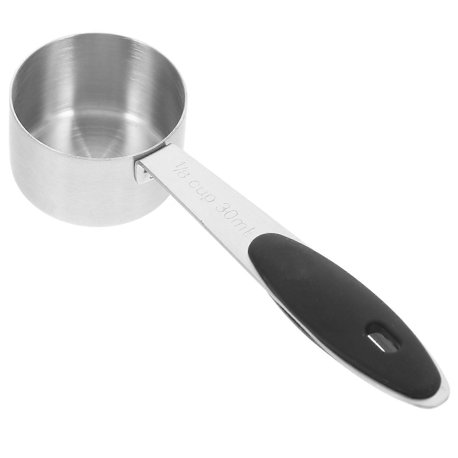 Metal Measuring Cups Mini Scooper 304 Stainless Steel Coffee Bean Scoop for Professional Settings 30ML 1Set