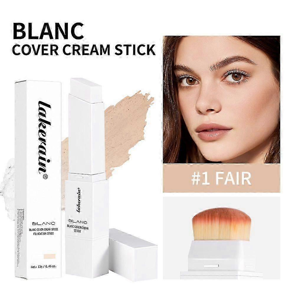 Blanc Cover Cream Stick - Color-Changing Foundation Stick - Medium to Full Coverage Dewy Finish Base Makeup Dual-Ended for a Flawless Look