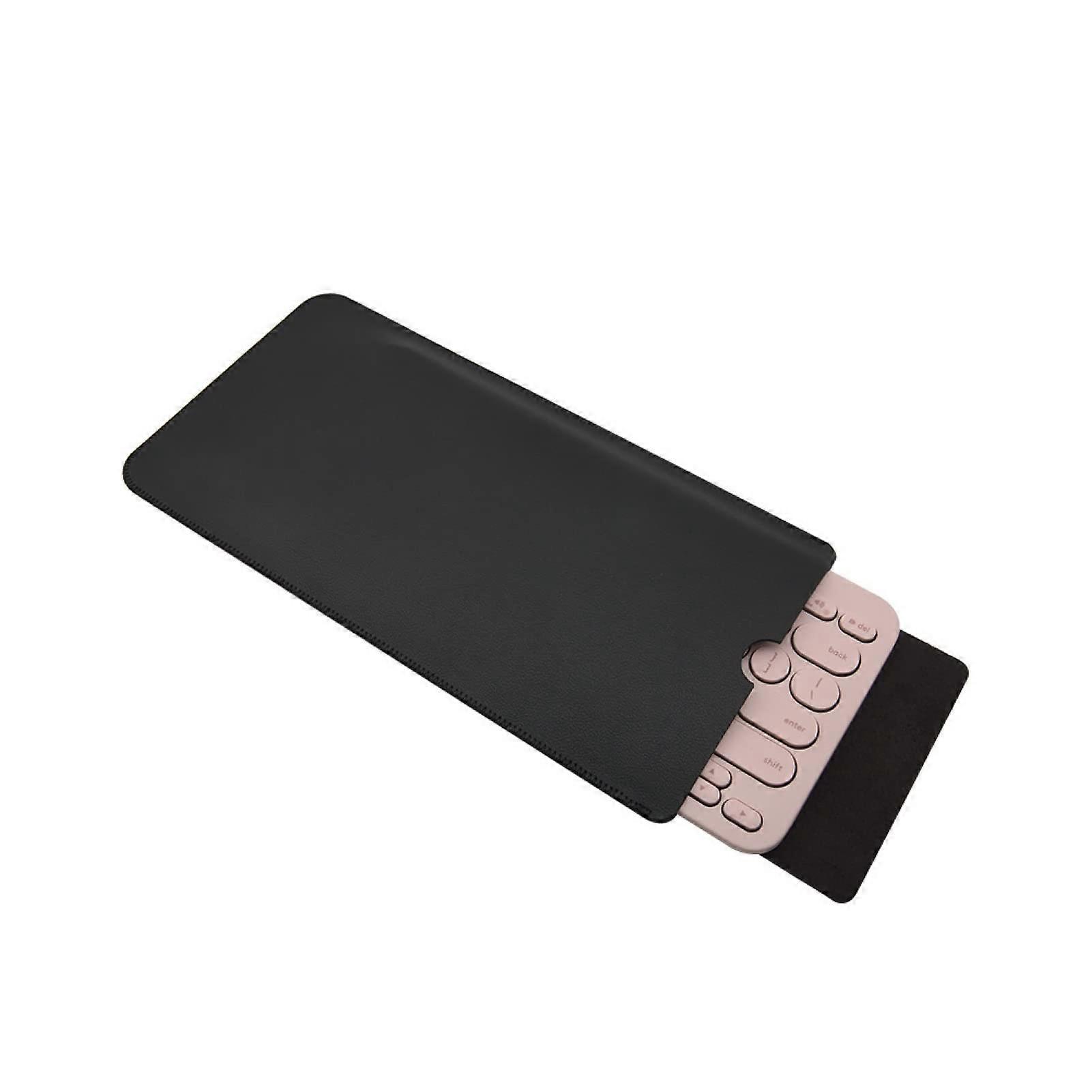 Case for K380 Keyboard Portable Wearable Dustproof Protector Bag For Storage Faux Leather Slim Black
