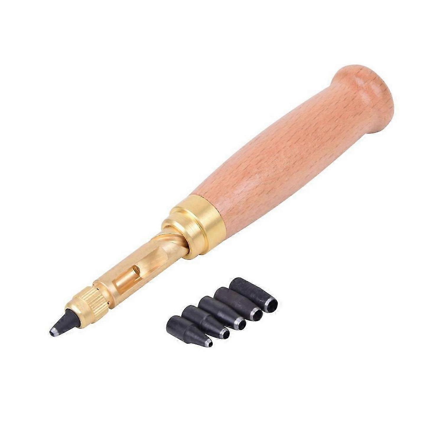 6 Tip Sizes 1.5,2,2.5,3,3.5mm,4mm Screw Hole Punch/auto Leather Tool