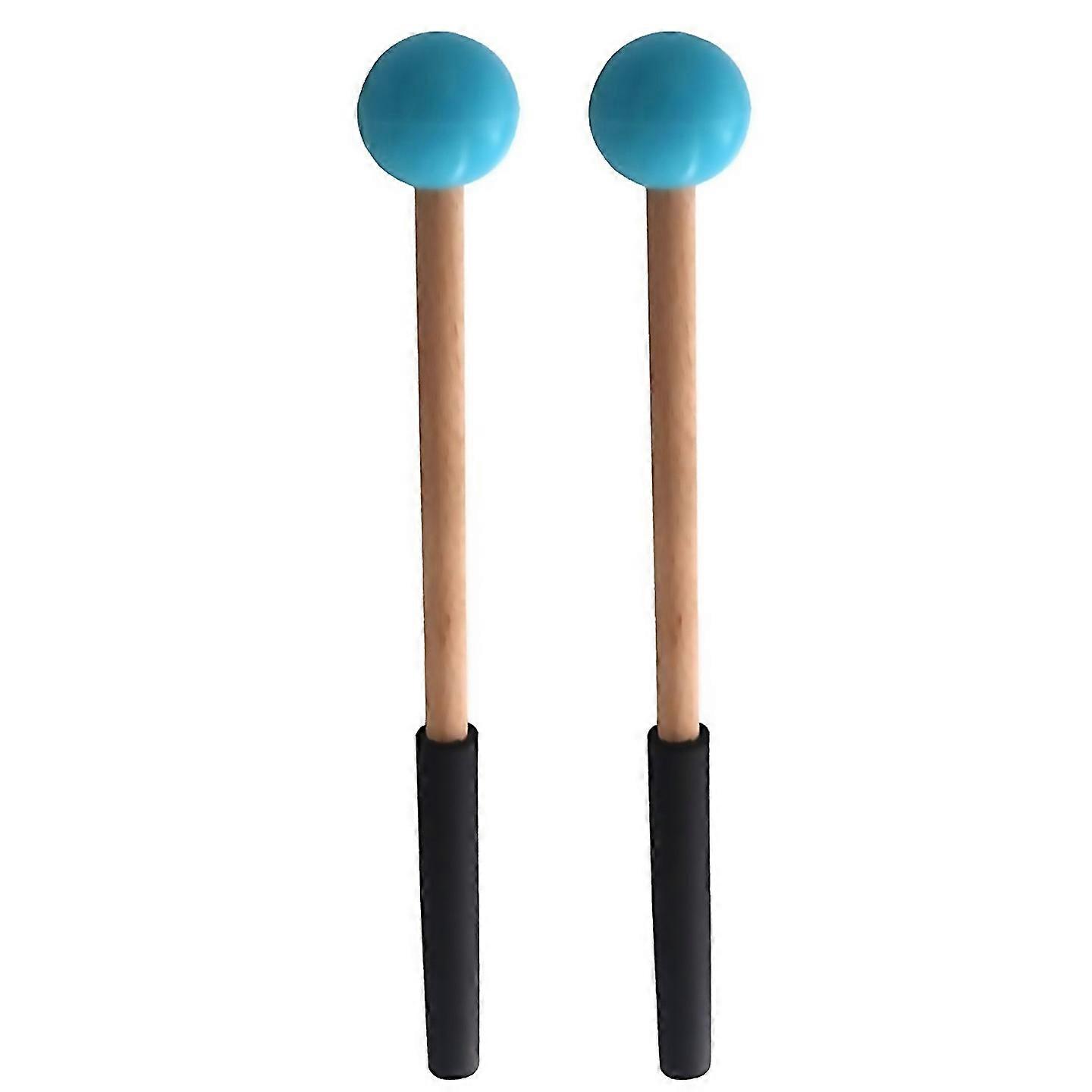 For Percussion Mallets Stick With Rubber Head And Handle Blue