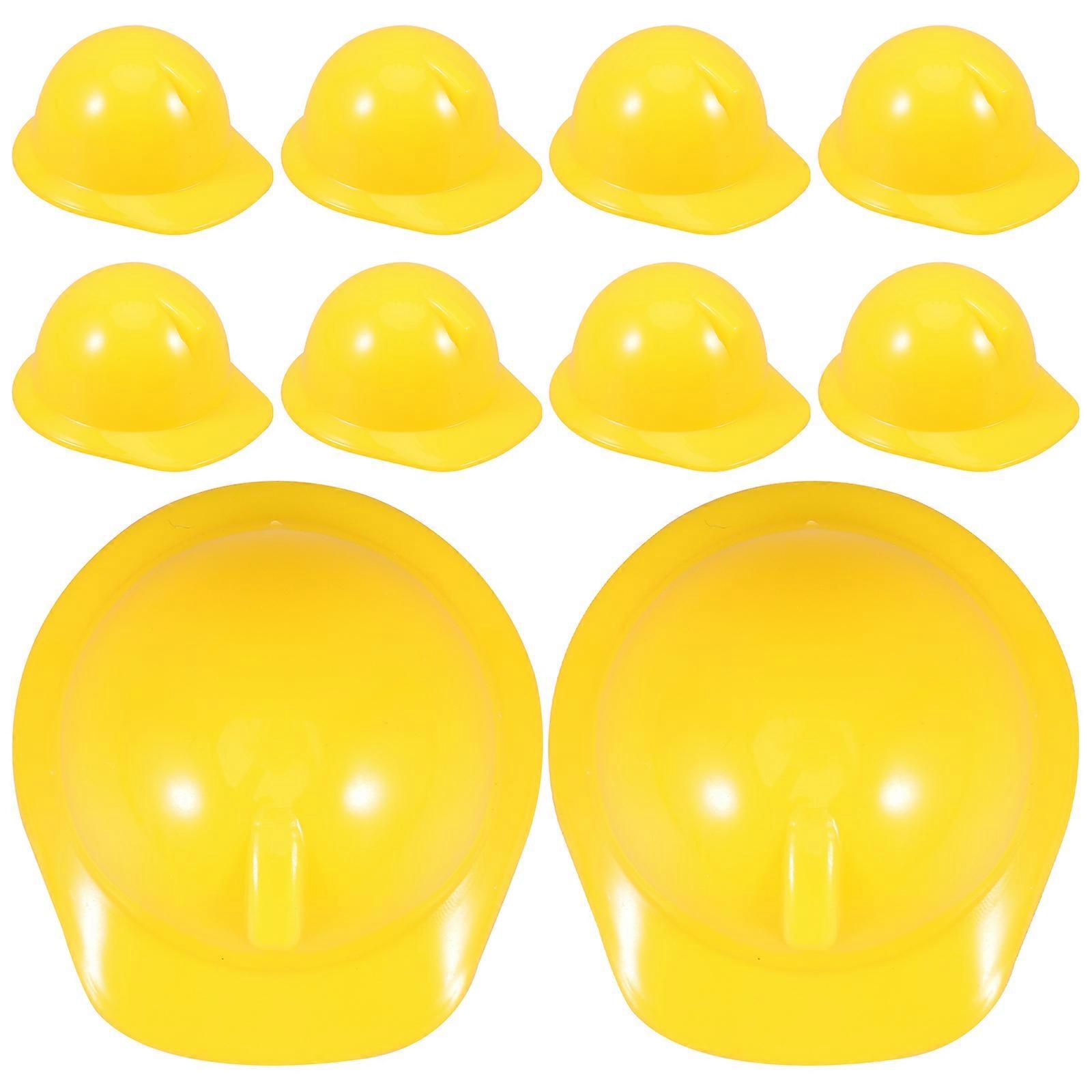 Miniature Construction Hat Plastic Mini for Doll Play 50Pcs