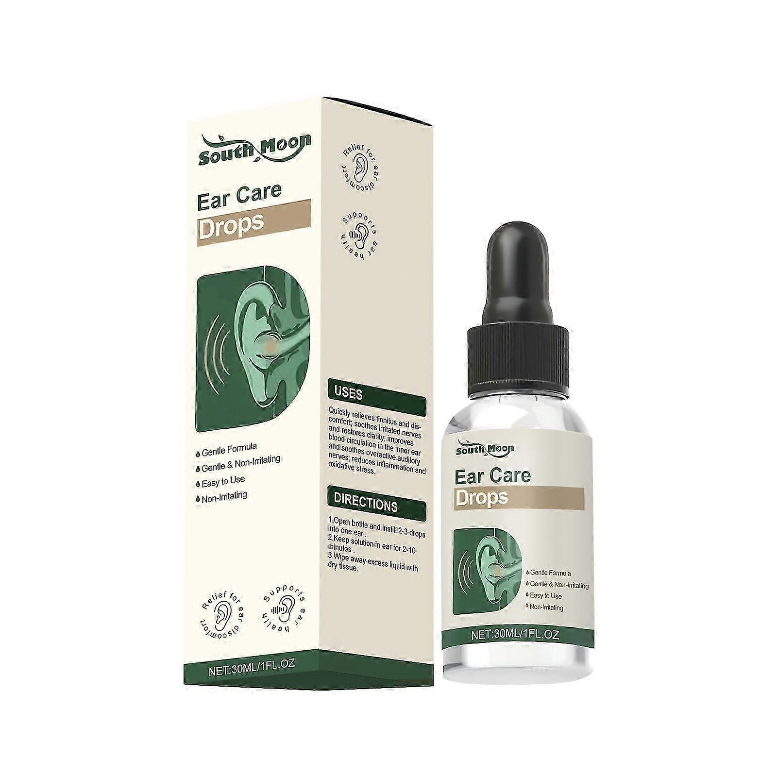 Ear Care Drops,Non-Irritating Gentle Formula Daily Cleaning and Care Drops 30ml- pure nice