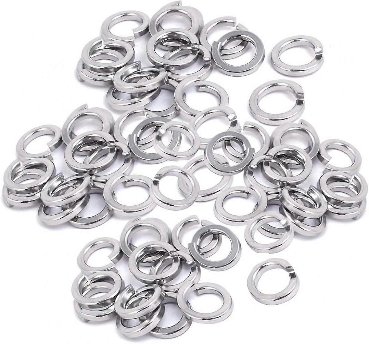 60 Pcs Spring Lock Washer, M8 Split Lock Washer Assortment 304 Stainless Steel