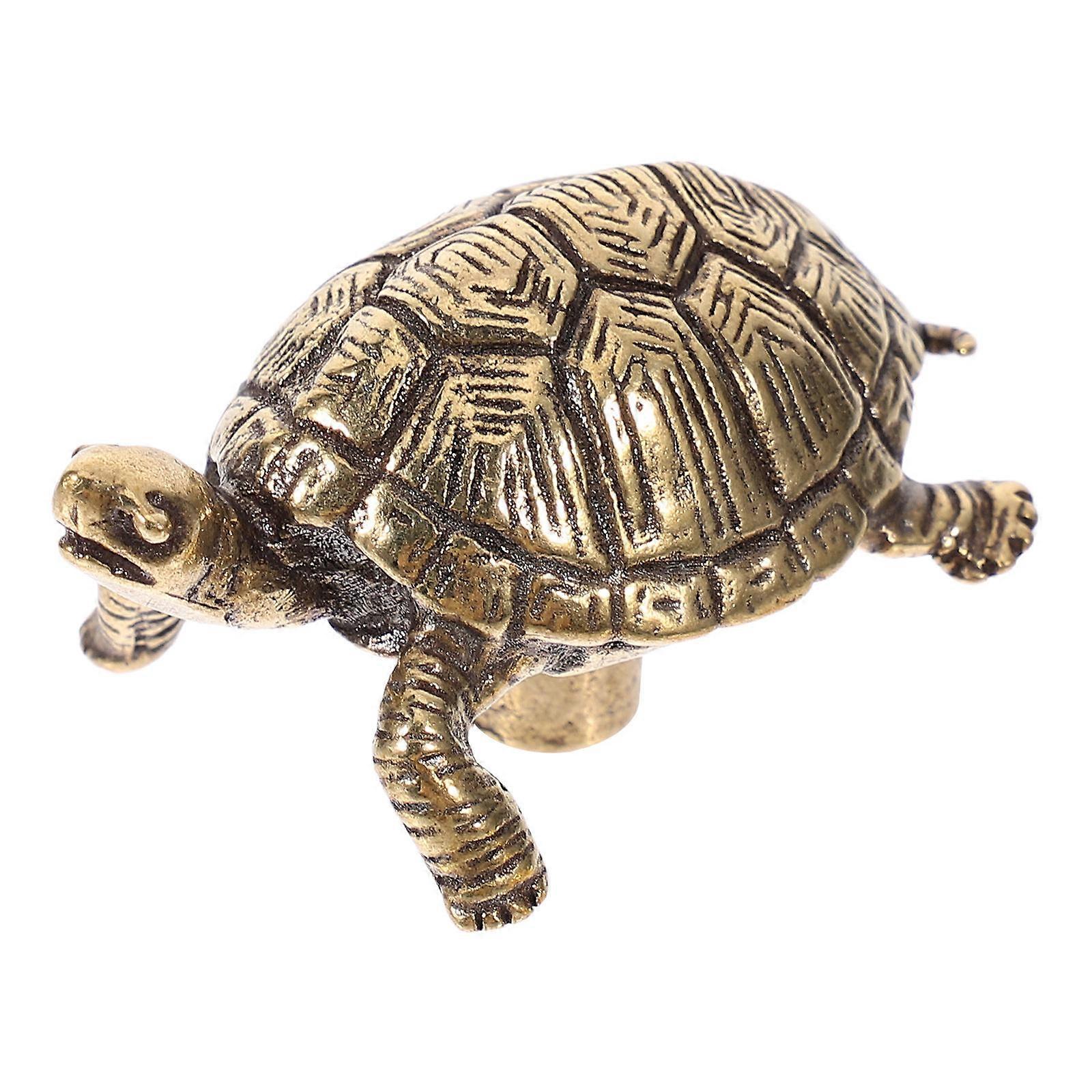 Turtle Shape Brass Drawer Handles for Cabinets 5Pcs Kitchen Decorative Knobs