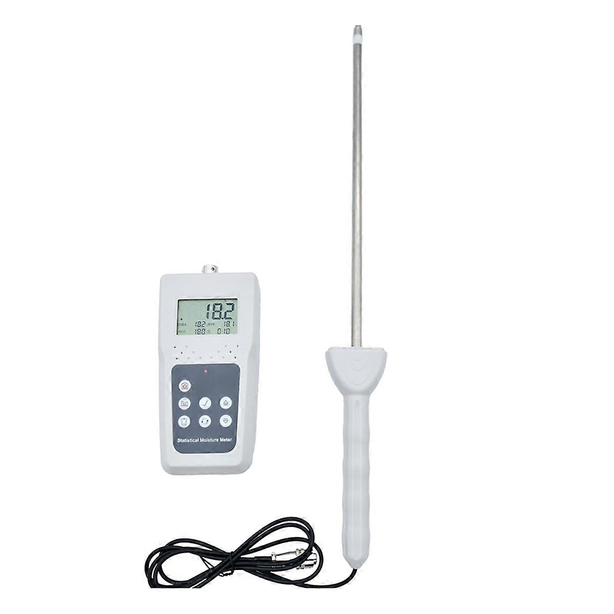 Hay Moisture Meter LCD Display Compressed Hay Straw Measuring Tool for Cereal Straw Bran Forage Gras