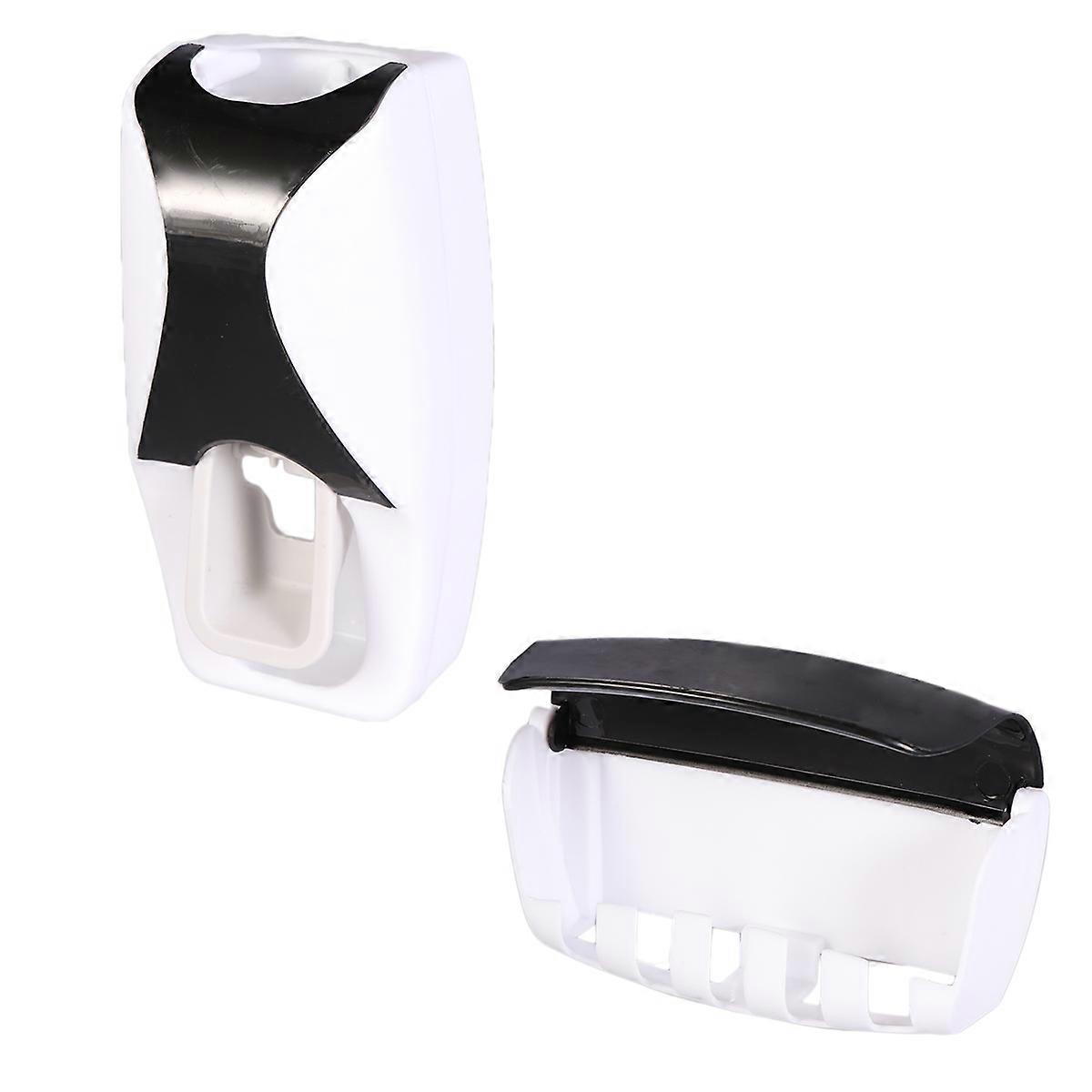 Plastic Toothbrush Holder Wall-Mounted for Suction Toothpaste Extruder 4Pcs
