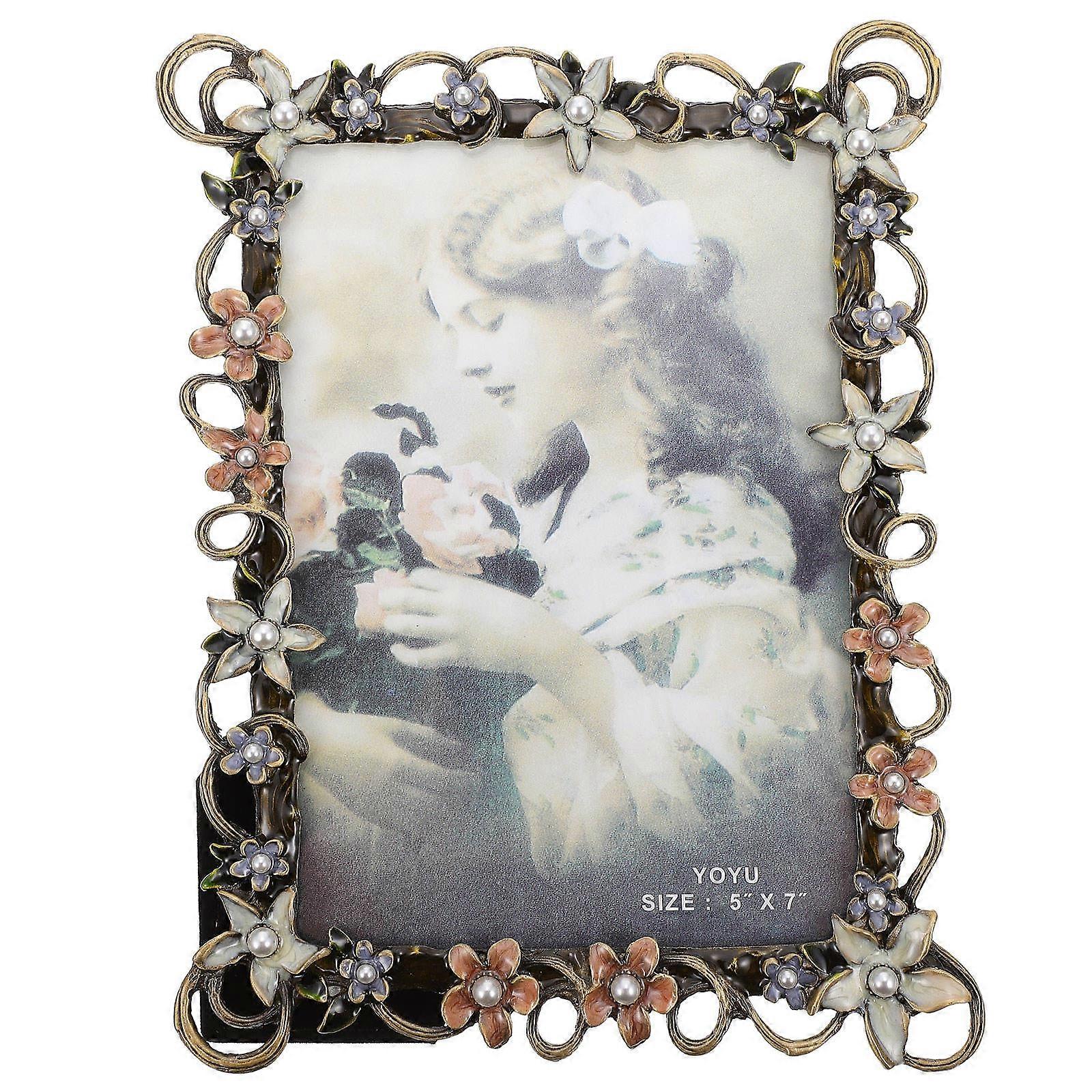 Picture Frame Retro Style Photo Frame for Decor 4Pcs Tabletop Display