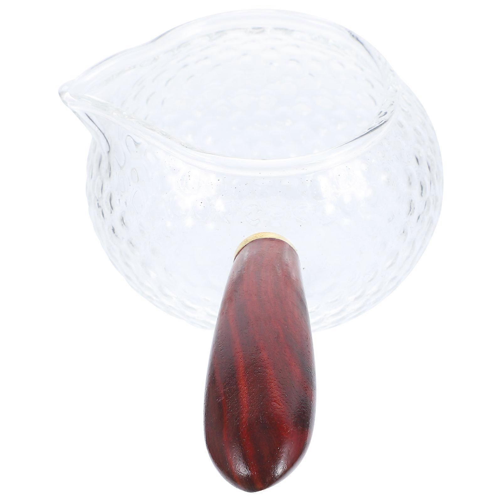 Creamer Pitcher 5Pcs Set For Coffee Enthusiasts Home Use High Temperature Glass Brown Heat Resistant Liquid Pouring