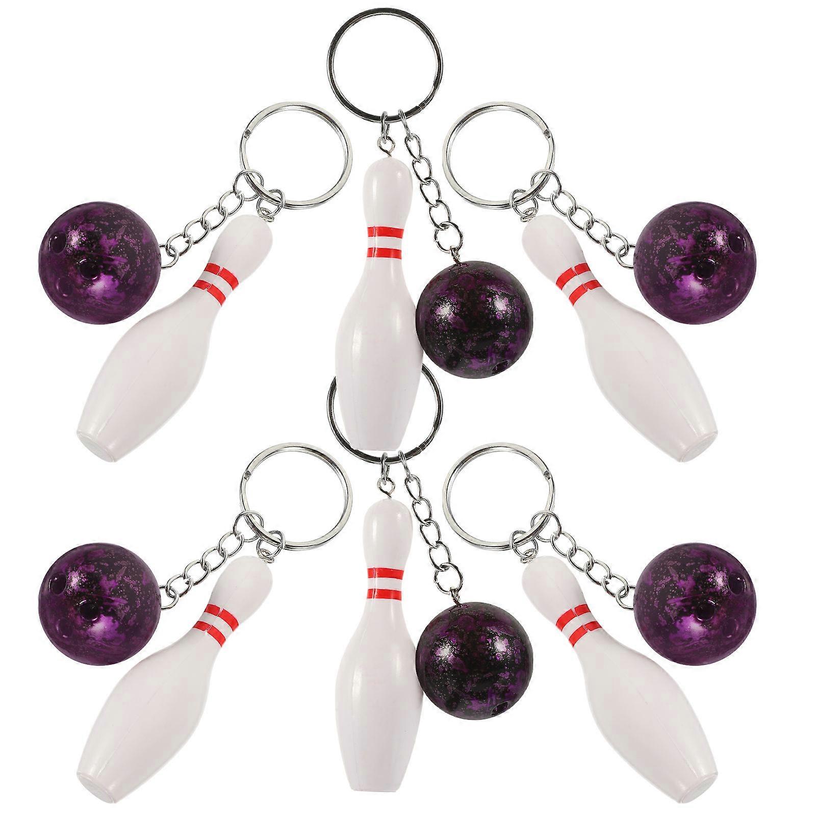 Bowling Ball and Pin Keychain Bowling Pin Keychain for Decoration 18Pcs Set