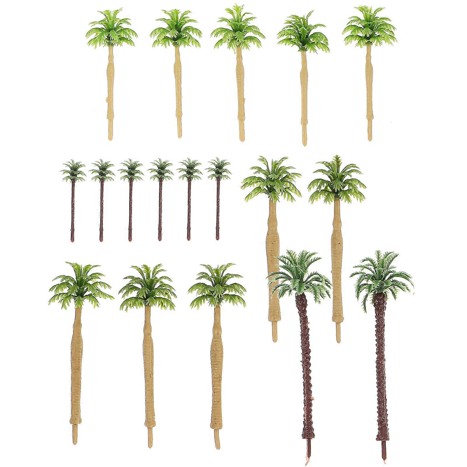 Plastic Palm Trees Miniature Palm Tree Models for Decoration 51 Pieces