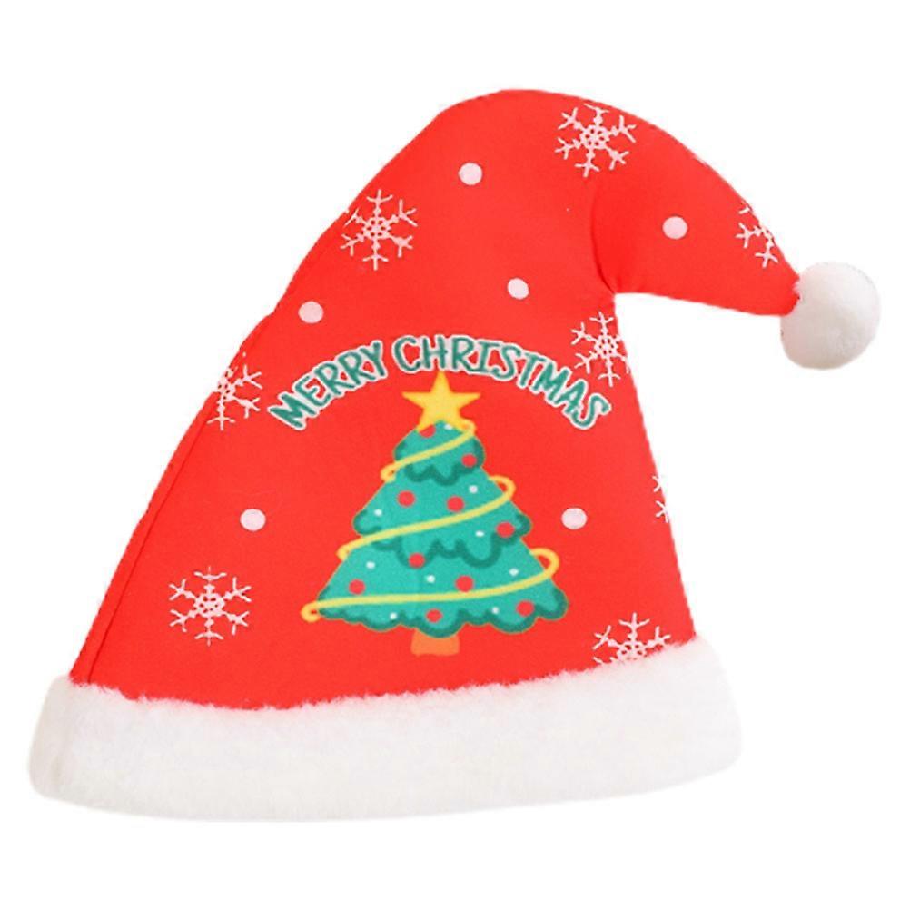 Red Santa Hat Decoration For Stage Performances And Community Events Conical Shape 1Pcs