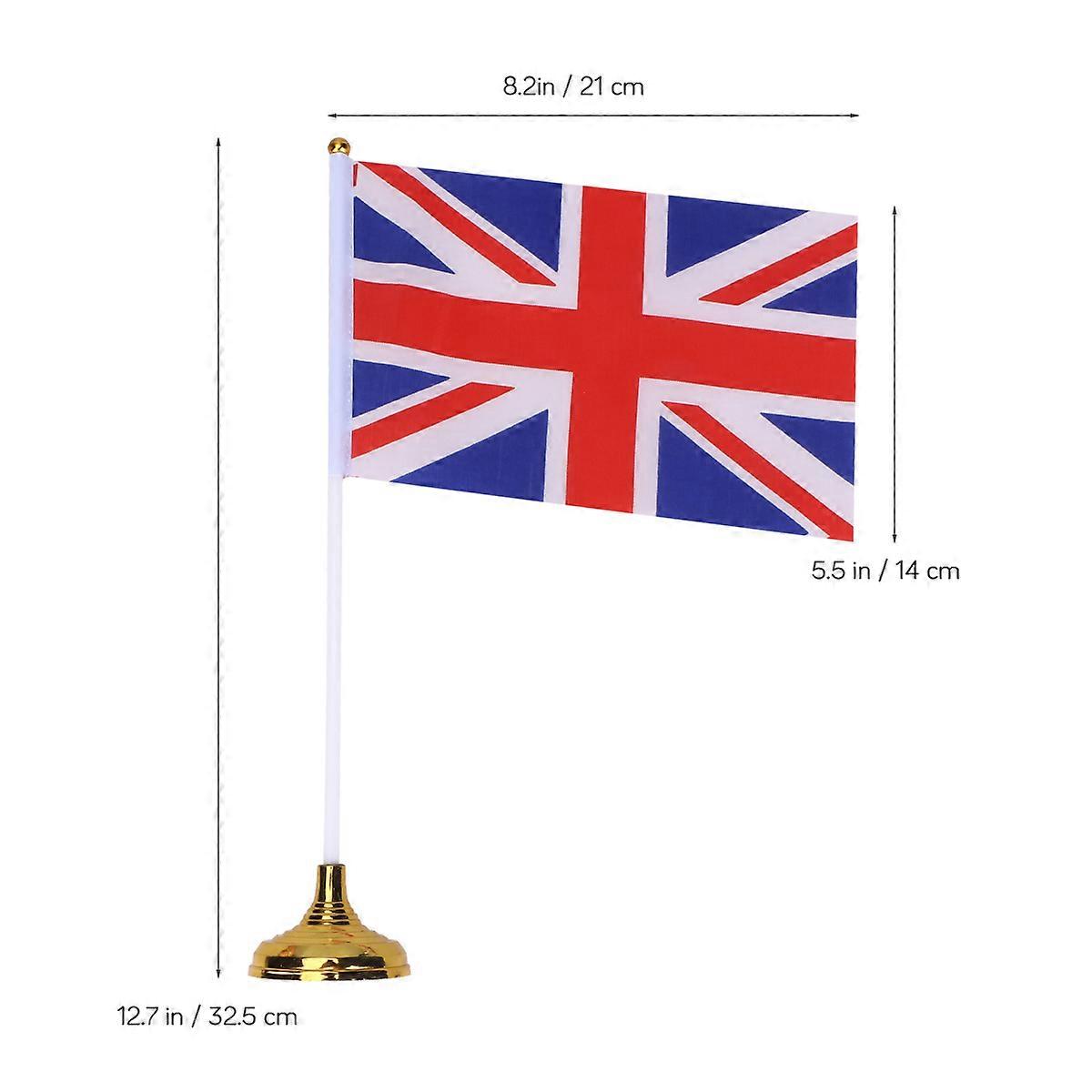 Desktop Table Flag Uk Flag With Stand National Day Decoration 48Pcs