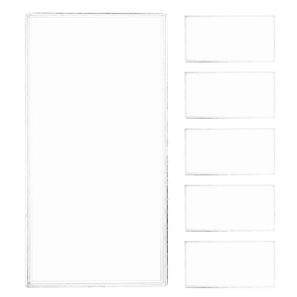 Transparent Plastic Paper Money Case for Storage 6Pcs Banknote Holders