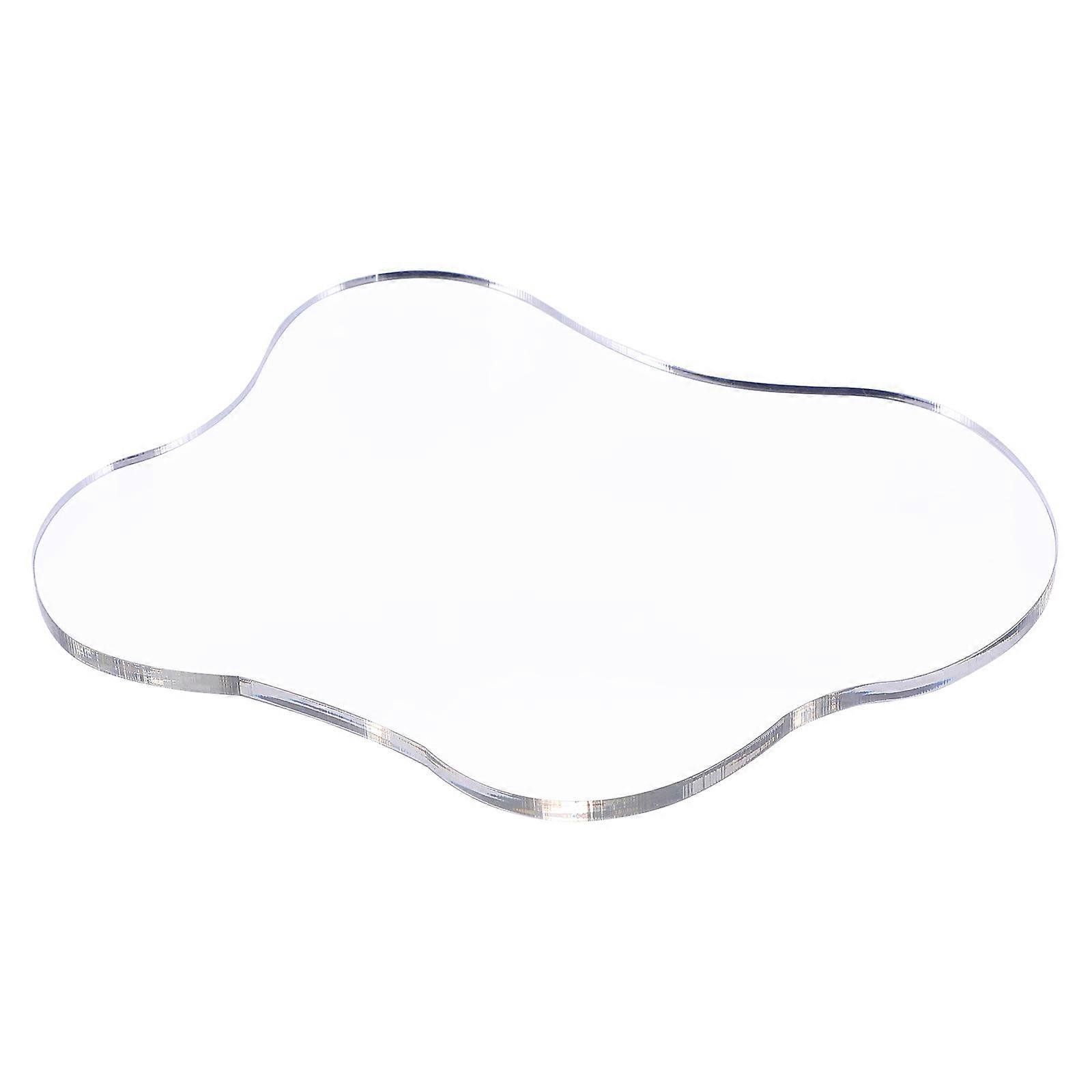 Acrylic Coaster 2Pcs Simple Photography Prop Storage Display Organizer Transparent Home Decoration 16.5X3Cm