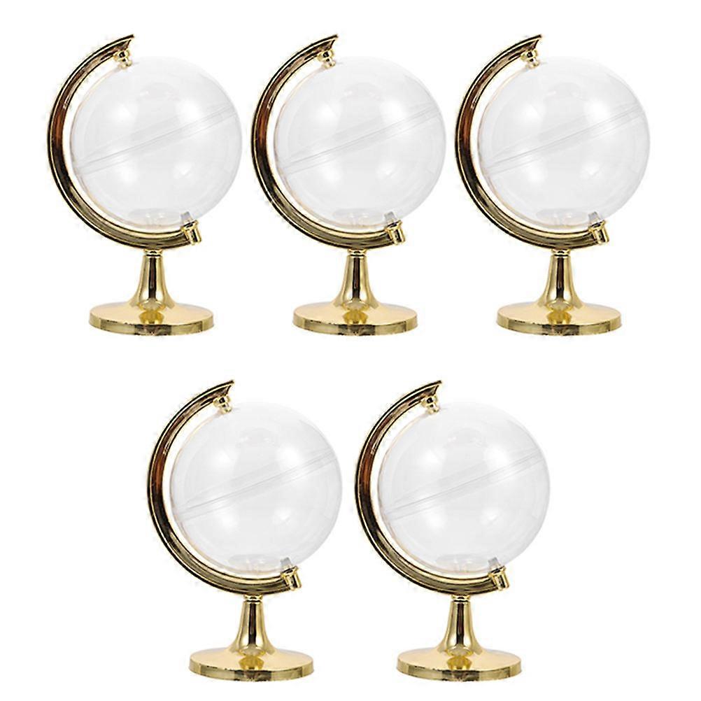 Round Shaped Candy Box Globe Shape Candy Box 5Pcs for Home Use Plastic