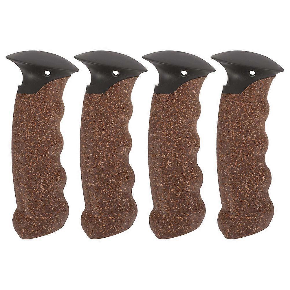 Ergonomic Brown Cork Cane Handle for Skiing and Hiking Poles 8Pcs