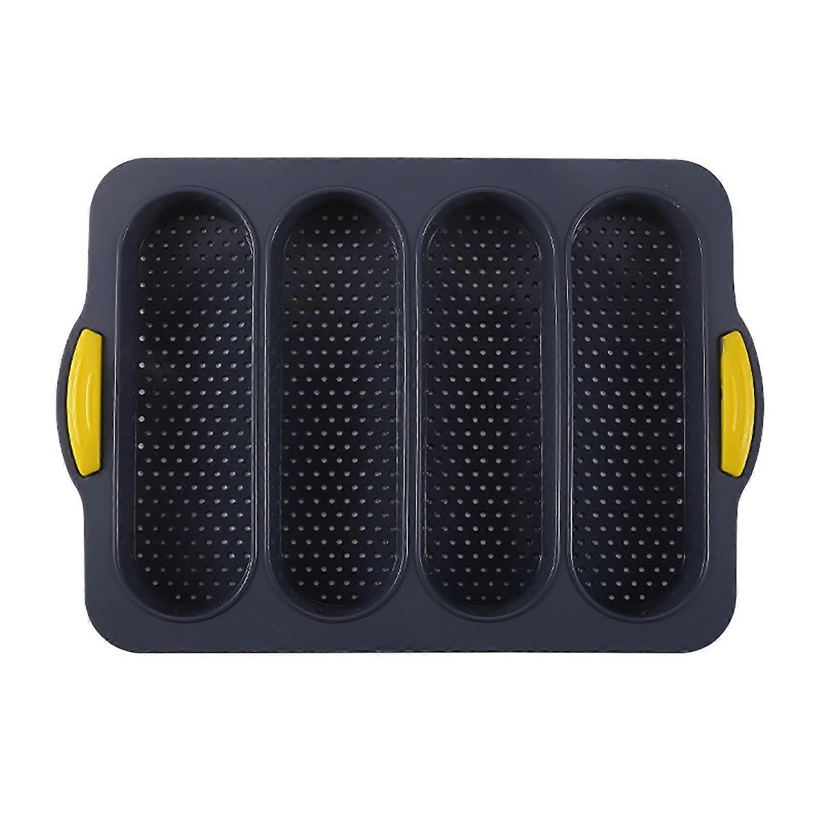 4 רשתות מגש אפייה בגט כיתה מזון סיליקון נגד צריבת לחם תבנית למסעדה