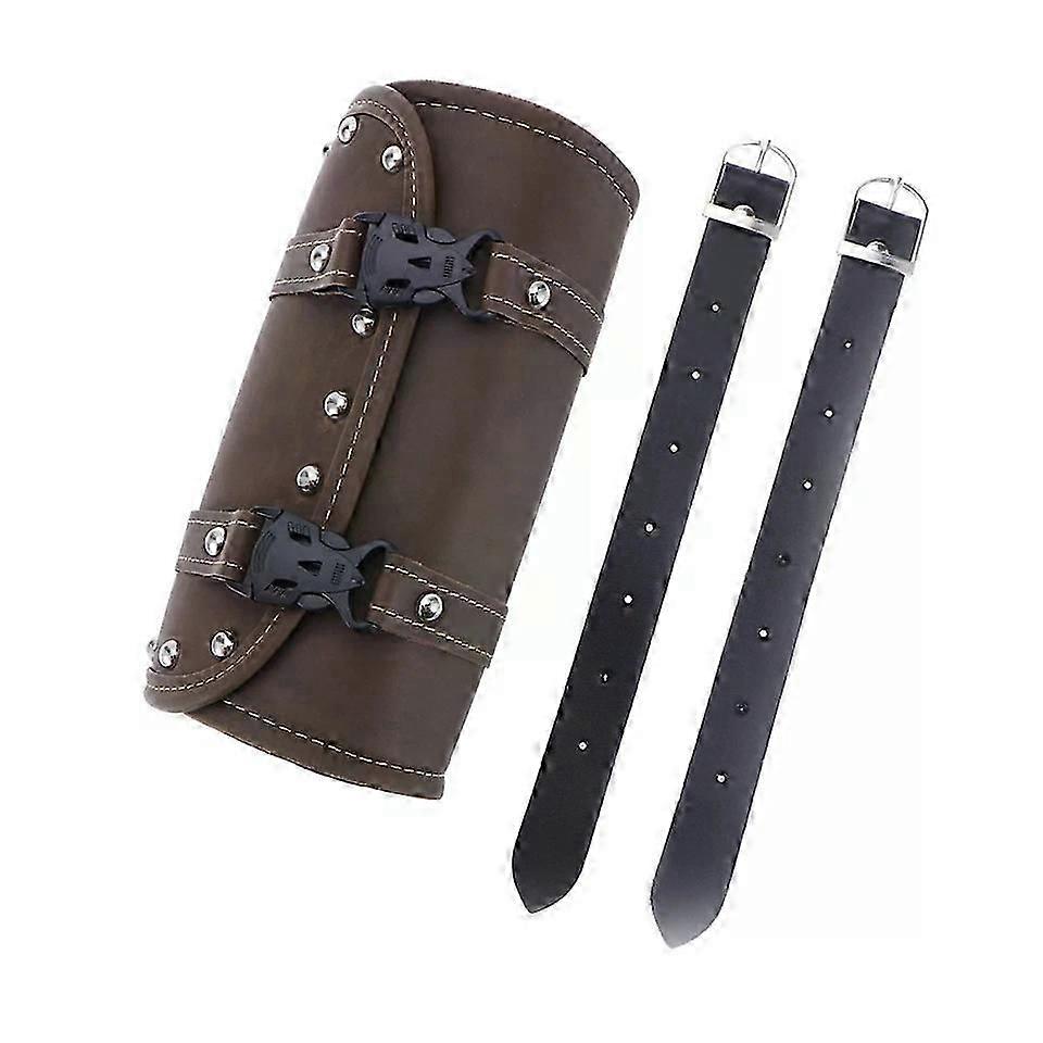 Motorcycle Saddlebag, Universal Waterproof Tool Bag with Mounting Strap Round Storage