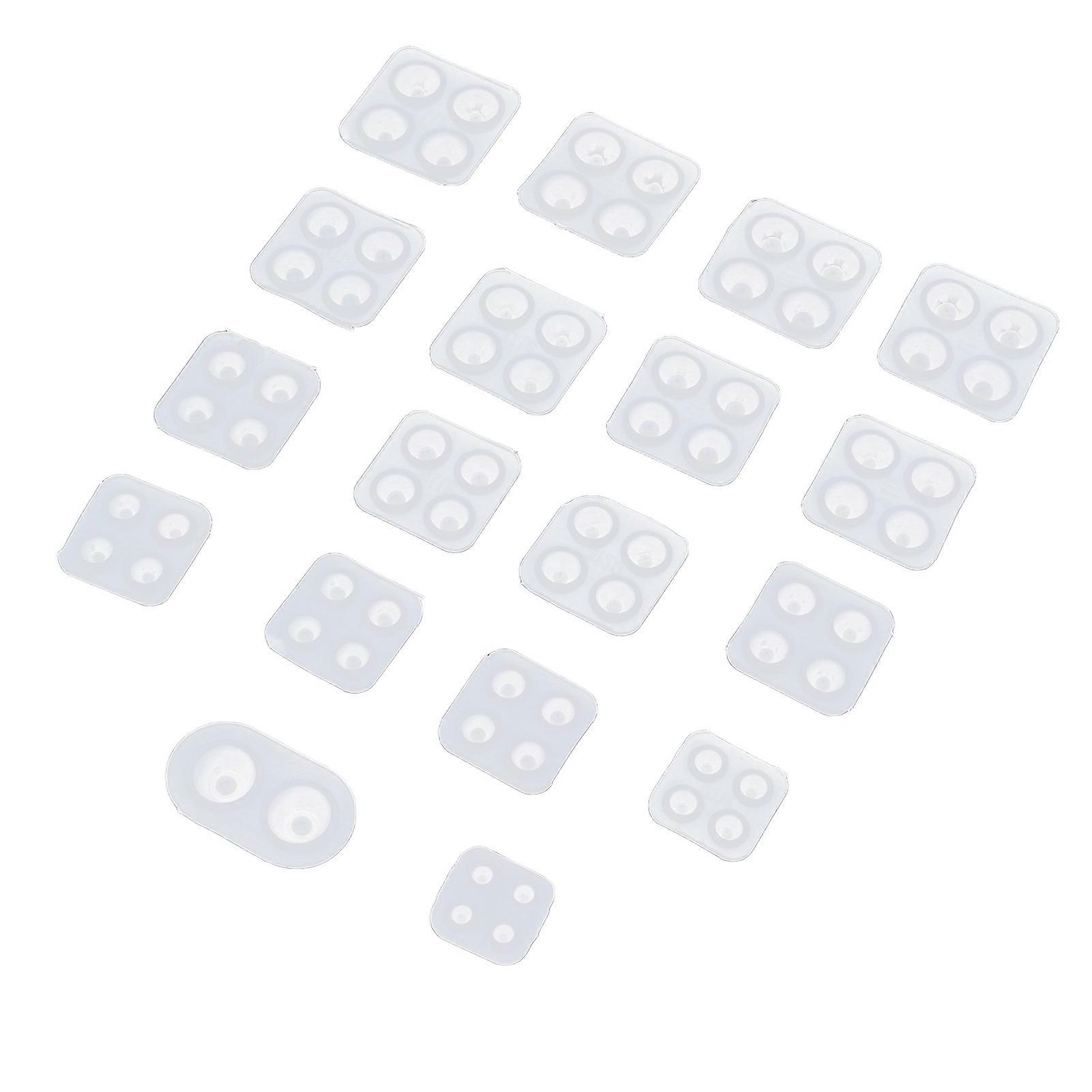 18pcs Transparent Silicone Molds Soft Elastic Resin Craft DIY Set